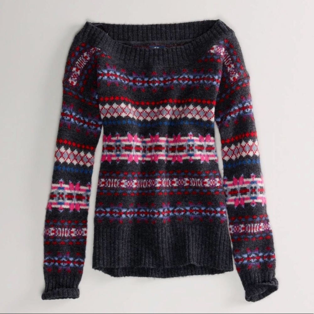 American Eagle Fair Isle Holiday Sweater
